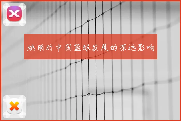 姚明对中国篮球发展的深远影响